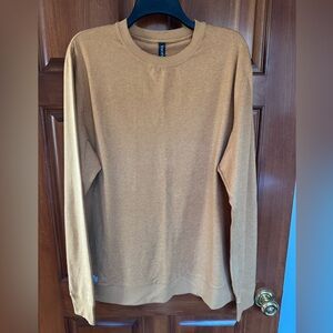 Vuori Men's Crewneck Sweater in Camel Brown